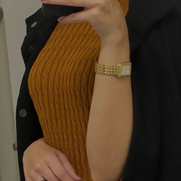 Rust/ Mustard mid sleeve sweater - Picture 3 of 6
